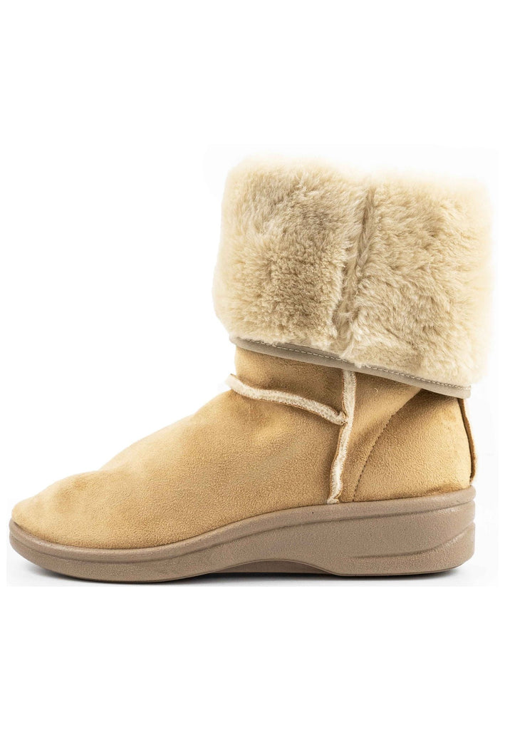 ARCOPEDICO Stiefelette Lederimitat Beige Warmfutter - surf4shoes