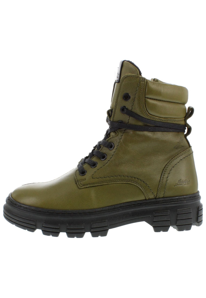 Libelle Stiefelette Nappaleder Olive Warmfutter - surf4shoes