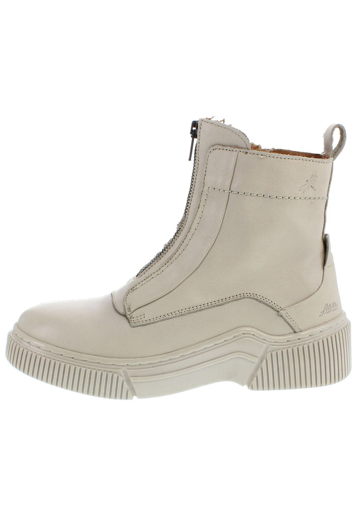 Libelle Stiefelette Leder/Textil Hellbeige - surf4shoes