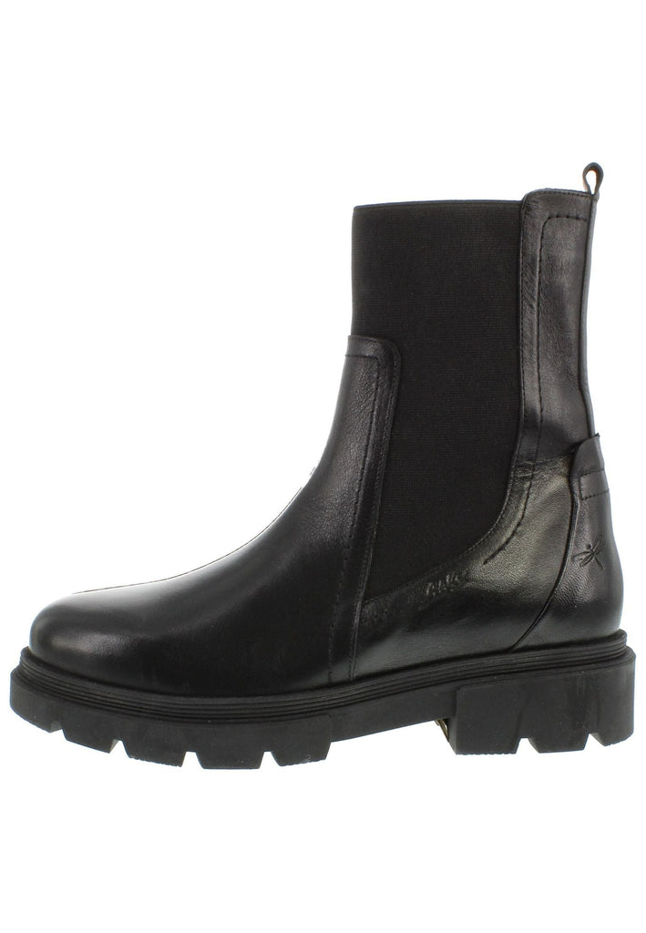 Libelle Stiefelette Leder/Textil Schwarz - surf4shoes