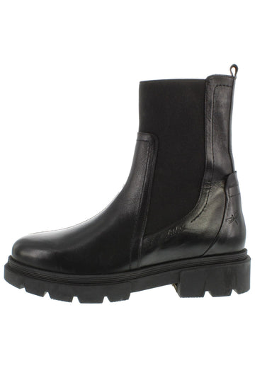 Libelle Stiefelette Leder/Textil Schwarz - surf4shoes