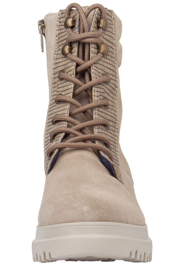 CallagHan Stiefelette Leder/Textil Beige - surf4shoes