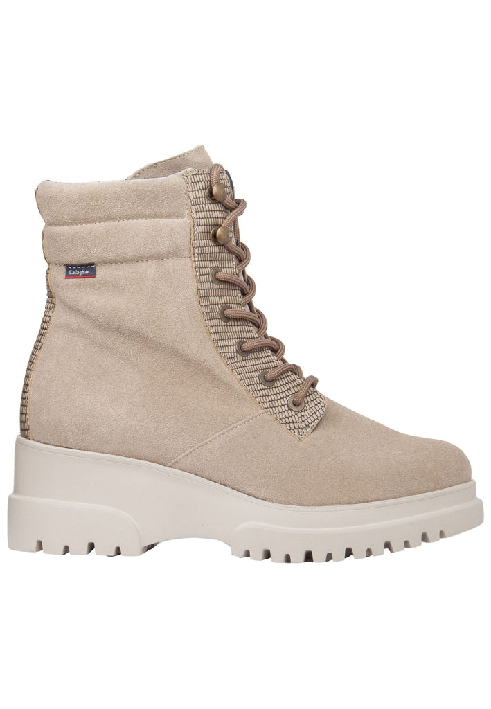 CallagHan Stiefelette Leder/Textil Beige - surf4shoes