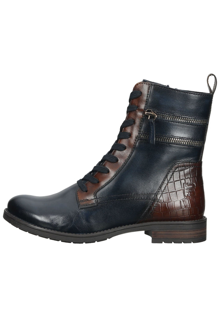 Bagatt Stiefelette Leder Dunkelblau/Braun - surf4shoes