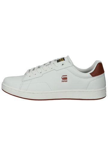 G-Star Sneaker Lederimitat Weiß/Orange - surf4shoes