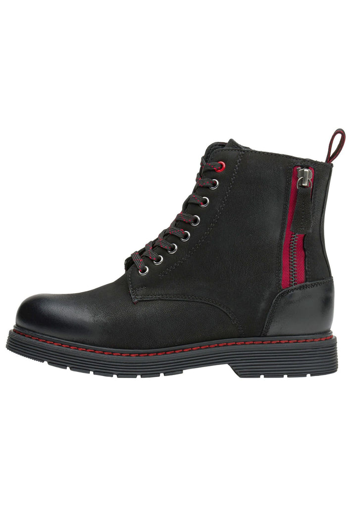 LASOCKI Stiefelette Leder Schwarz/Rot - surf4shoes