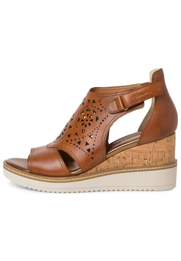 Tamaris Sandalen Leder Cognac - surf4shoes