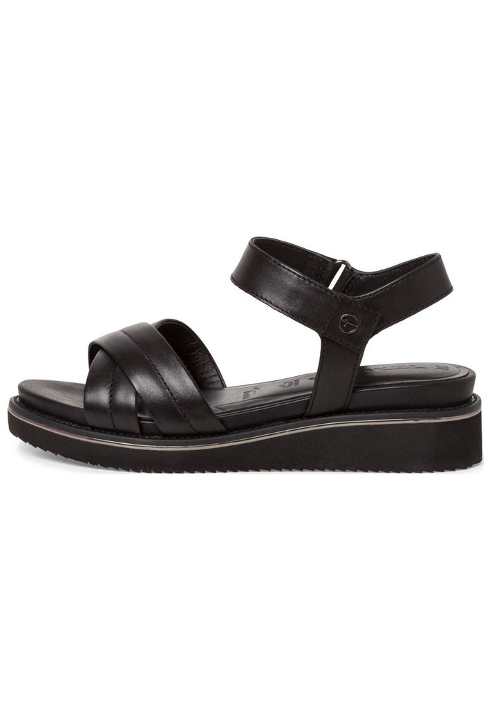 Tamaris Sandalen Leder Schwarz - surf4shoes