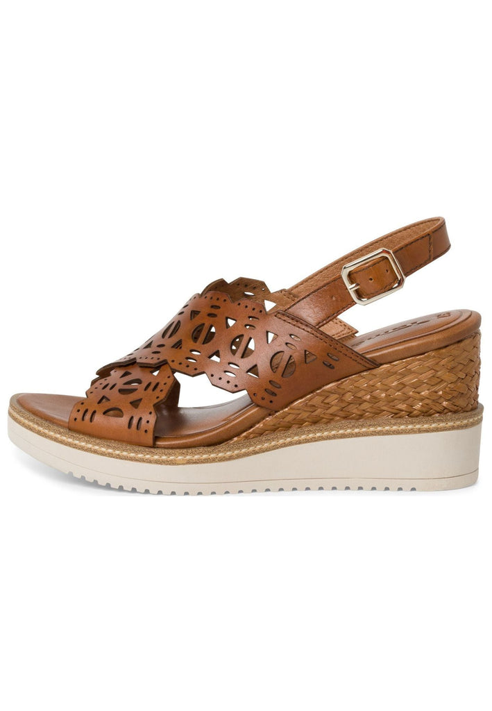 Tamaris Sandalen Leder Cognac - surf4shoes