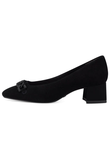 Tamaris Pumps Veloursleder Schwarz - surf4shoes