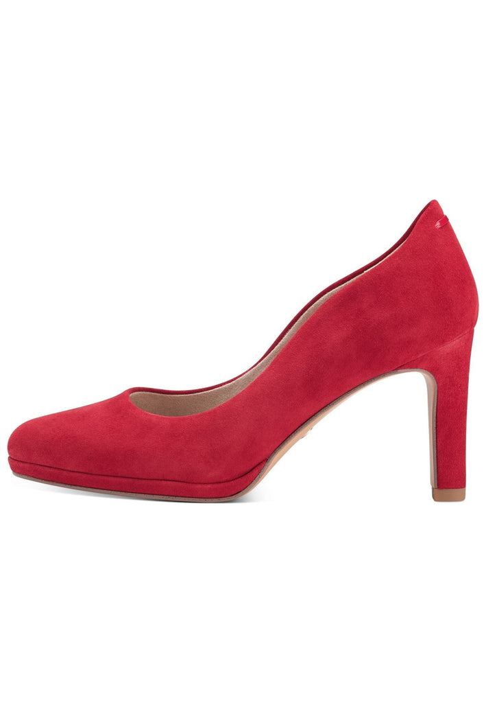 Tamaris Pumps Veloursleder Rot - surf4shoes