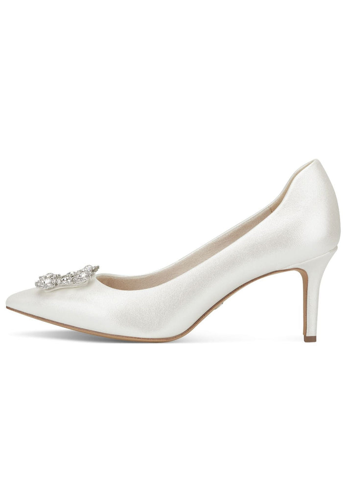 Tamaris Pumps Lederimitat Weiß - surf4shoes