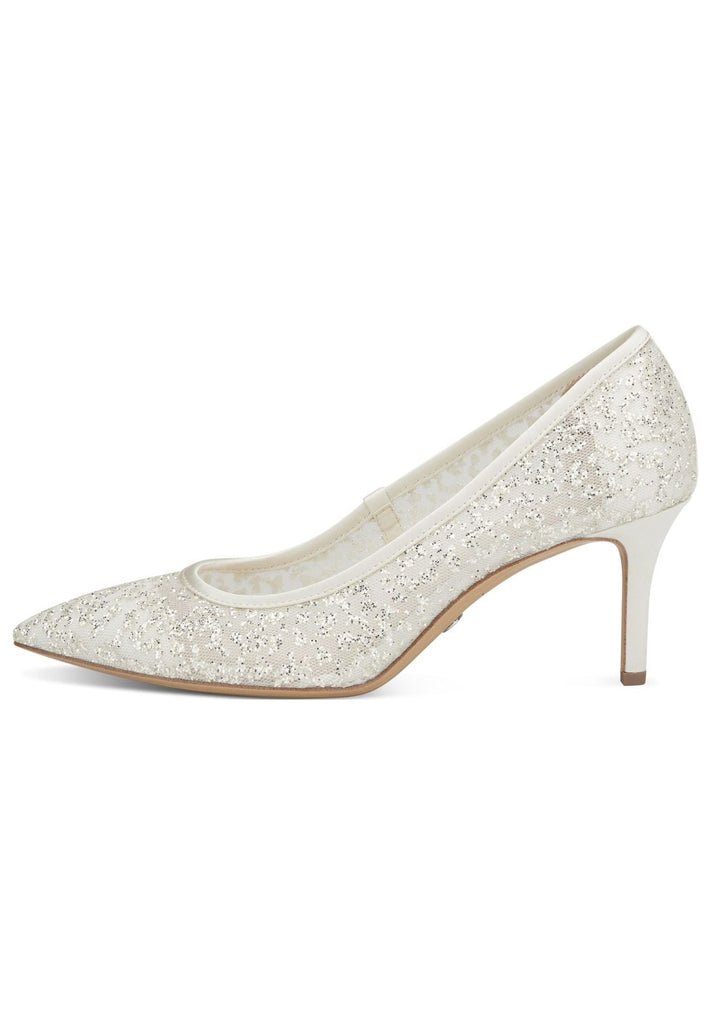 Tamaris Pumps Textil Ivory - surf4shoes