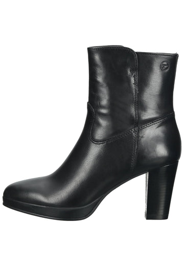 Tamaris Stiefelette Leder Schwarz - surf4shoes