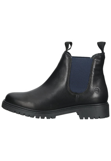 Tamaris Stiefelette Leder/Textil Schwarz/Blau - surf4shoes