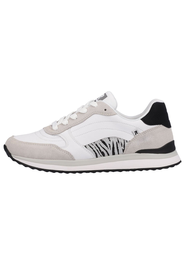 Rieker Sneaker Glattleder Schwarz/Weiß - surf4shoes