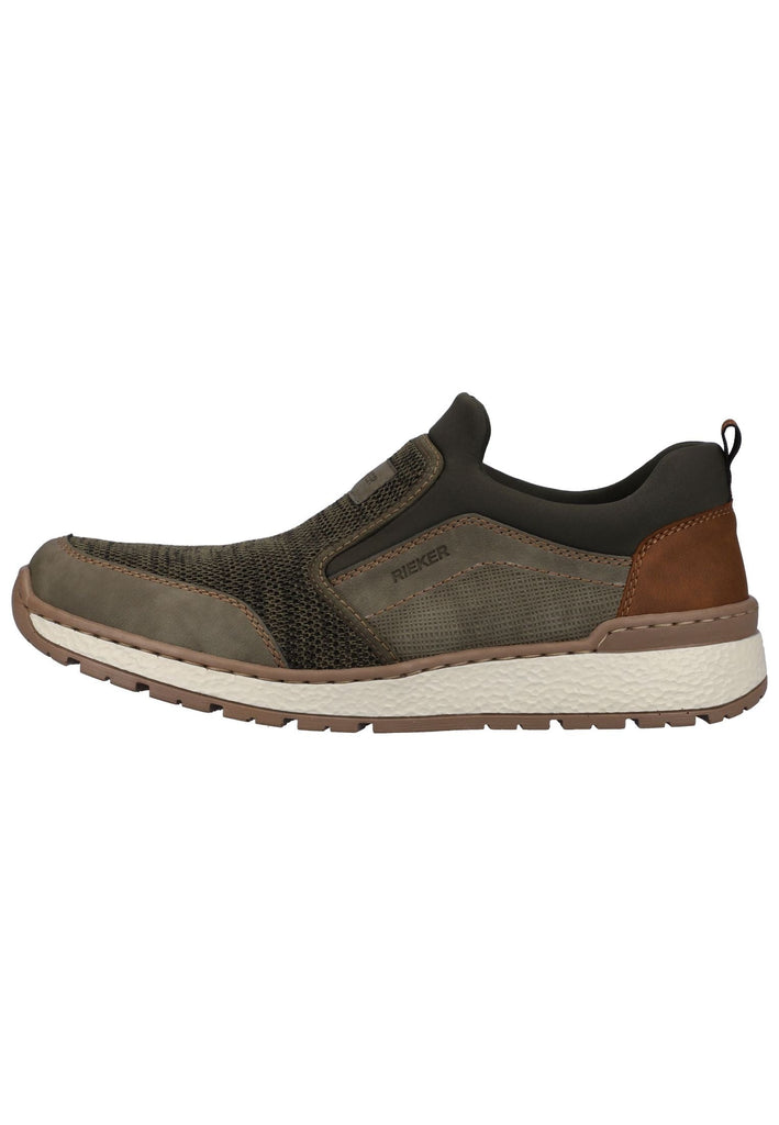 Rieker Sneaker Textil Oliv/Braun - surf4shoes