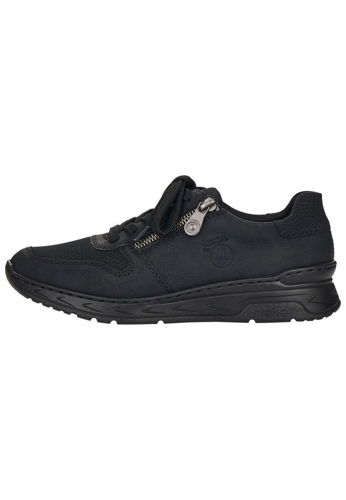 Rieker Sneaker Lederimitat Schwarz - surf4shoes