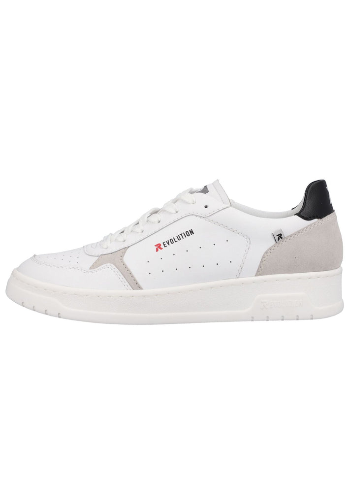 Rieker Sneaker Leder Weiß/Beige - surf4shoes