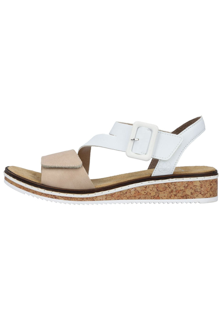 Rieker Sandalen Lederimitat Nude - surf4shoes