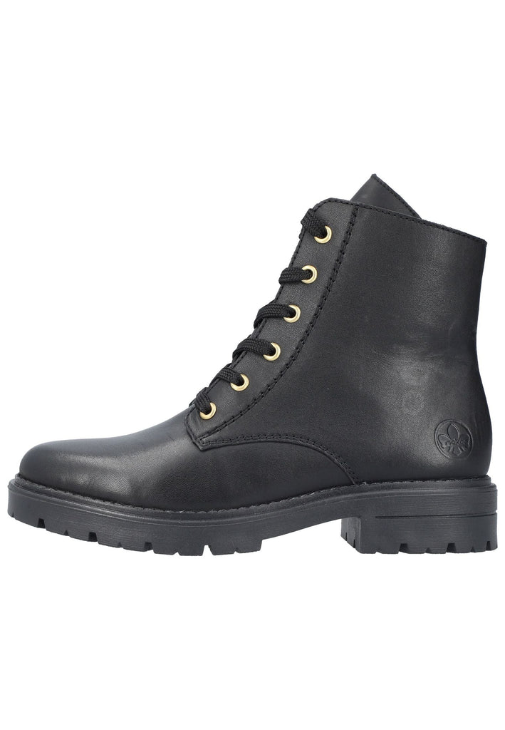 Rieker Stiefelette Leder Schwarz - surf4shoes