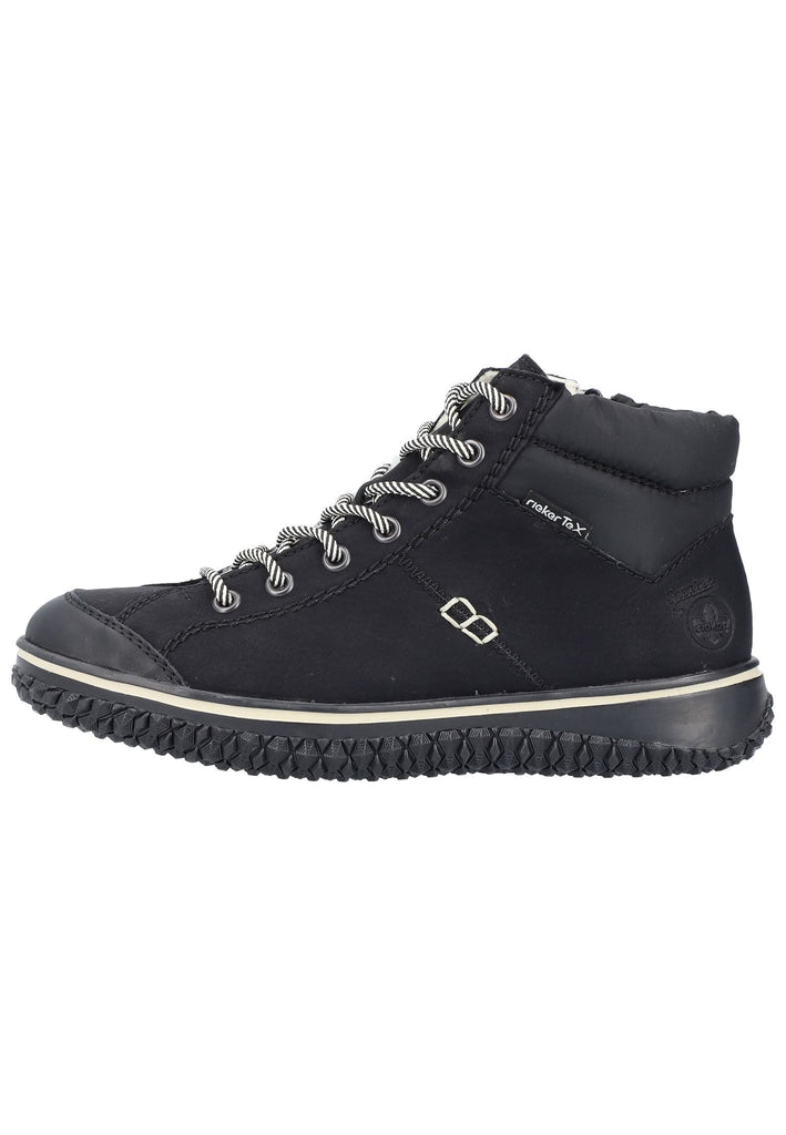 Rieker Sneaker Lederimitat Schwarz/Schwarz - surf4shoes