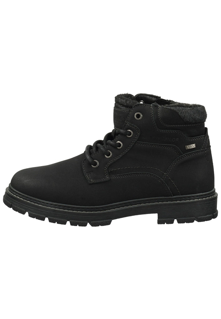 Tom Tailor Stiefelette Lederimitat/Textil Schwarz Warmfutter - surf4shoes