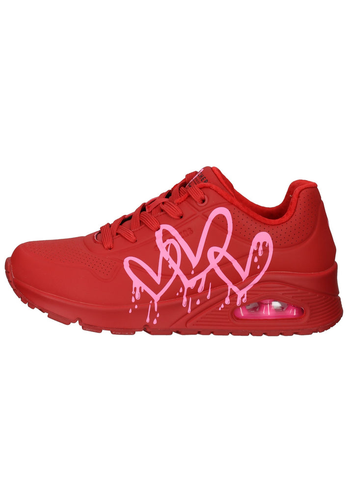 Skechers Sneaker Lederimitat Rot - surf4shoes