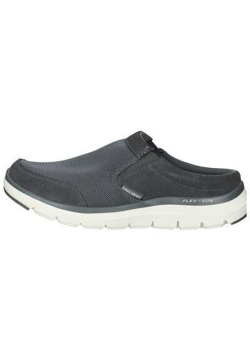 Skechers Pantoletten Leder Grau - surf4shoes