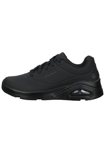Skechers Sneaker Lederimitat Schwarz - surf4shoes