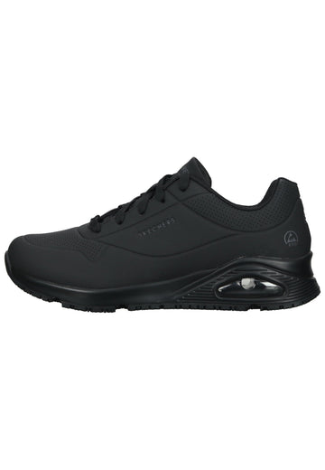Skechers Sneaker Lederimitat Schwarz - surf4shoes