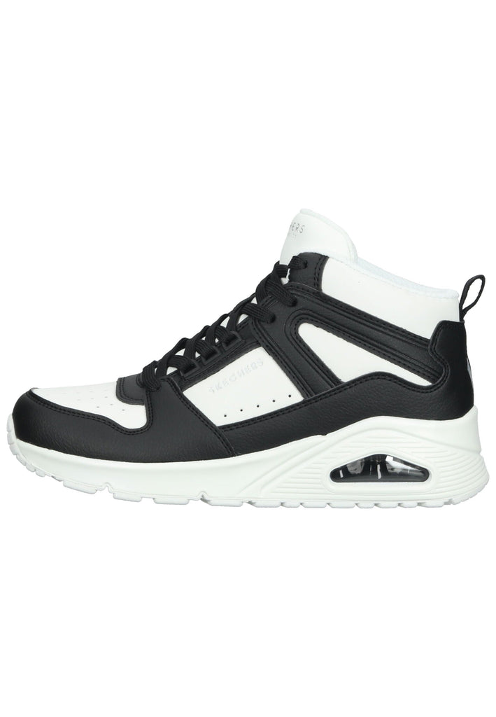 Skechers Sneaker Lederimitat/Textil Schwarz/Weiß - surf4shoes