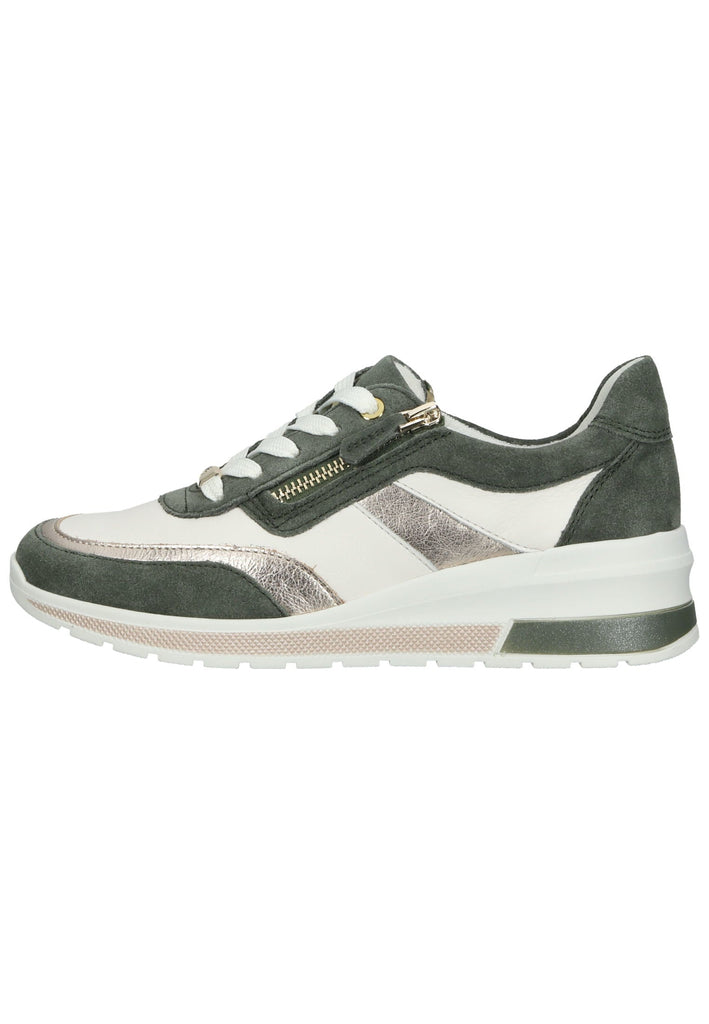 ara Sneaker Glattleder Beige/Grün - surf4shoes