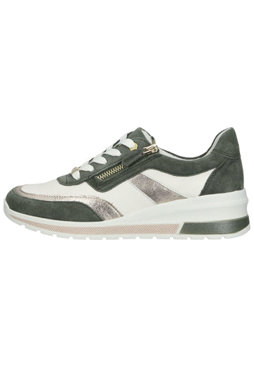 ara Sneaker Glattleder Beige/Grün - surf4shoes
