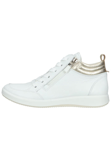 ara Sneaker Glattleder Weiß/Gold - surf4shoes
