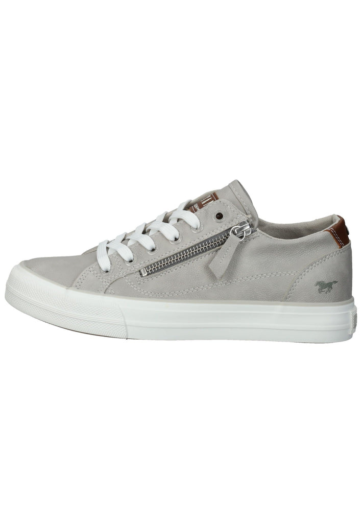 Mustang Sneaker Lederimitat/Textil Hellgrau - surf4shoes