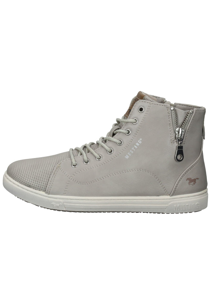 Mustang Sneaker Lederimitat/Textil Hellgrau - surf4shoes