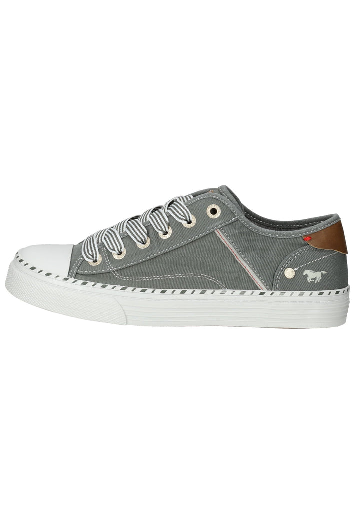 Mustang Sneaker Lederimitat/Textil Grün/Grau - surf4shoes