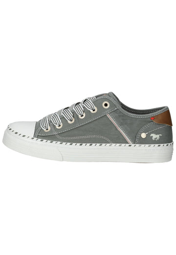 Mustang Sneaker Lederimitat/Textil Grün/Grau - surf4shoes