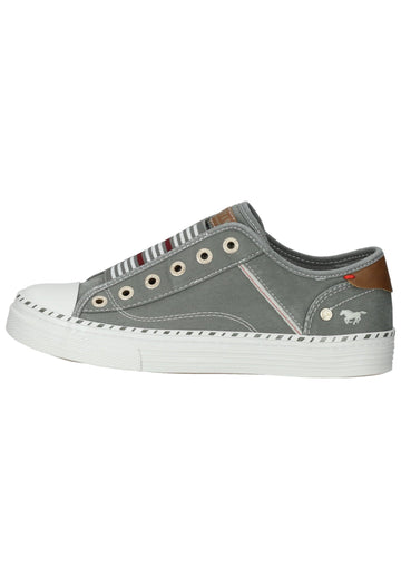 Mustang Sneaker Lederimitat/Textil Grün/Grau - surf4shoes