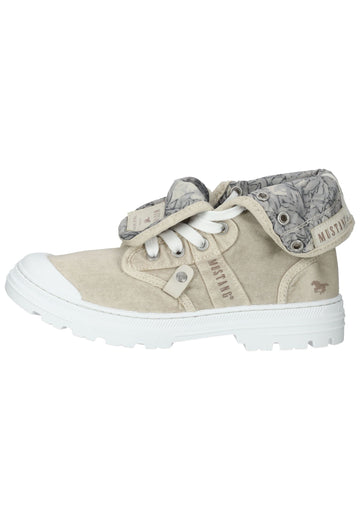 Mustang Stiefelette Lederimitat/Textil Ivory - surf4shoes
