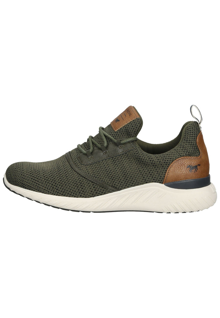 Mustang Halbschuhe Lederimitat/Textil Khaki - surf4shoes