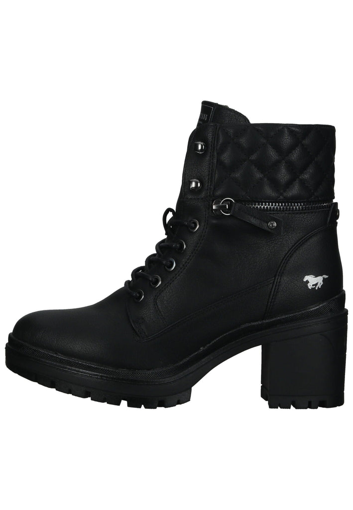 Mustang Stiefelette Lederimitat Schwarz - surf4shoes