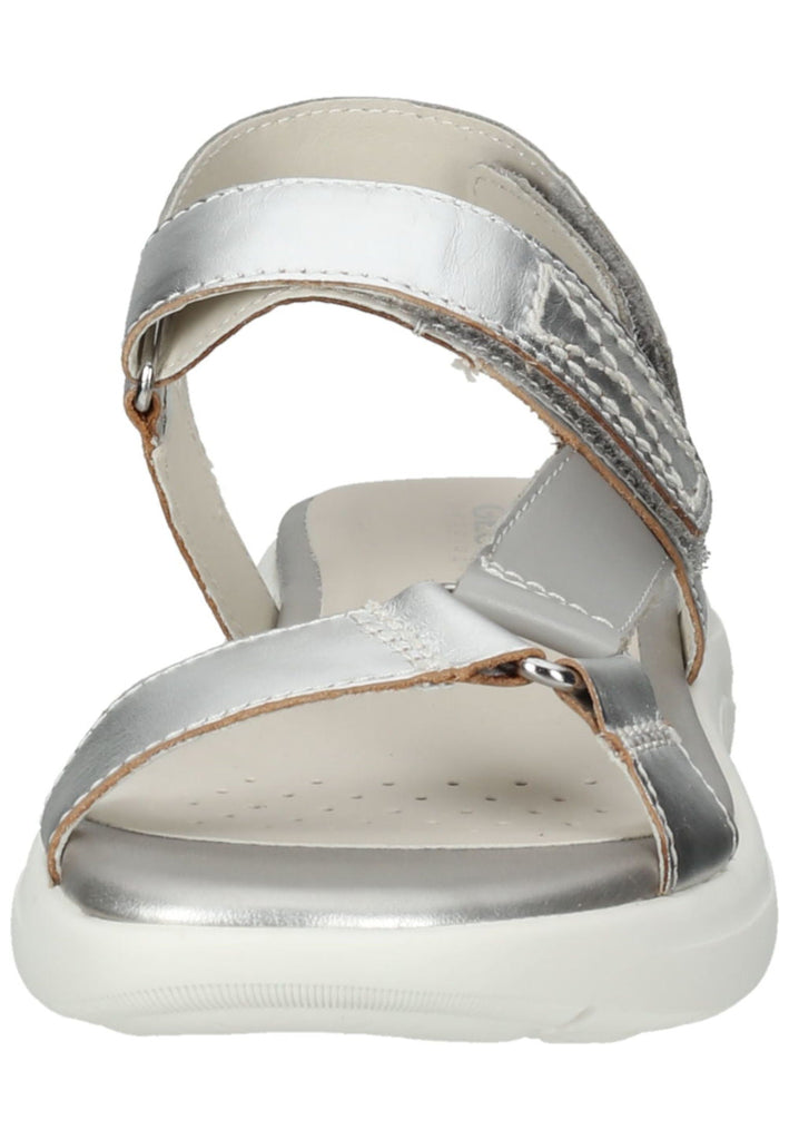 Geox Sandalen Nappaleder Hellgrau/Silber - surf4shoes