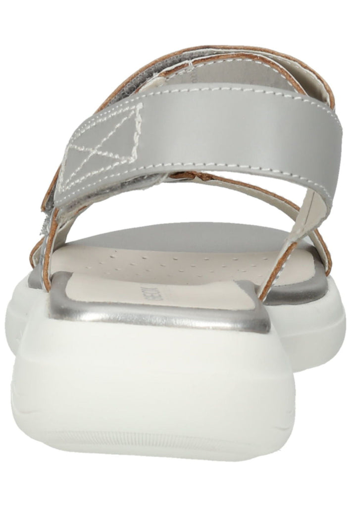 Geox Sandalen Nappaleder Hellgrau/Silber - surf4shoes