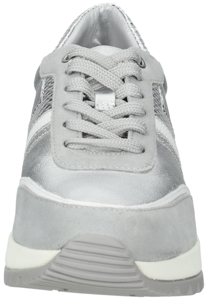Geox Sneaker Leder Hellgrau/Silber - surf4shoes