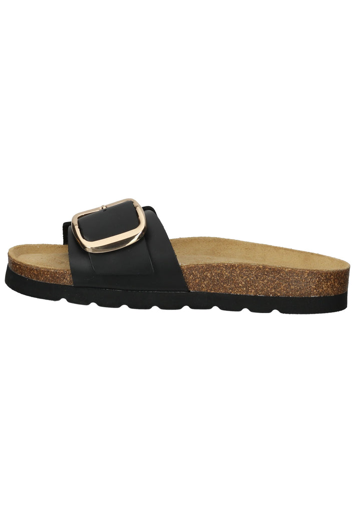 Geox Pantoletten Leder Schwarz - surf4shoes
