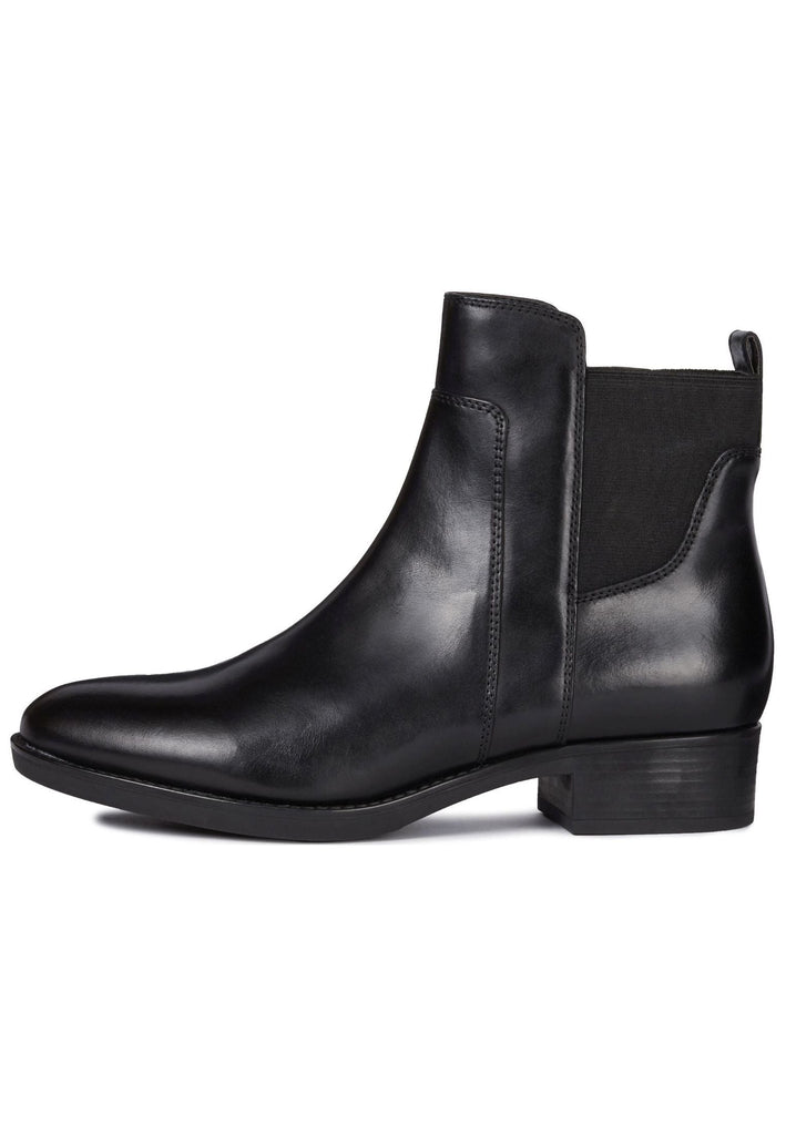 Geox Stiefelette Leder/Textil Schwarz - surf4shoes