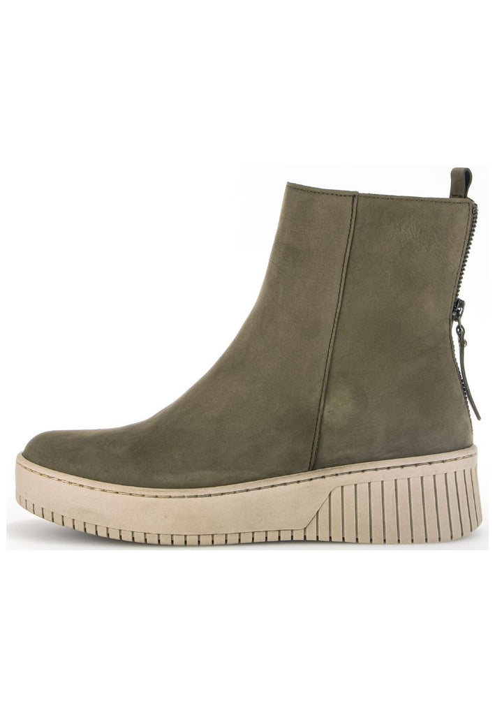 Gabor Stiefelette Nubukleder Olive - surf4shoes