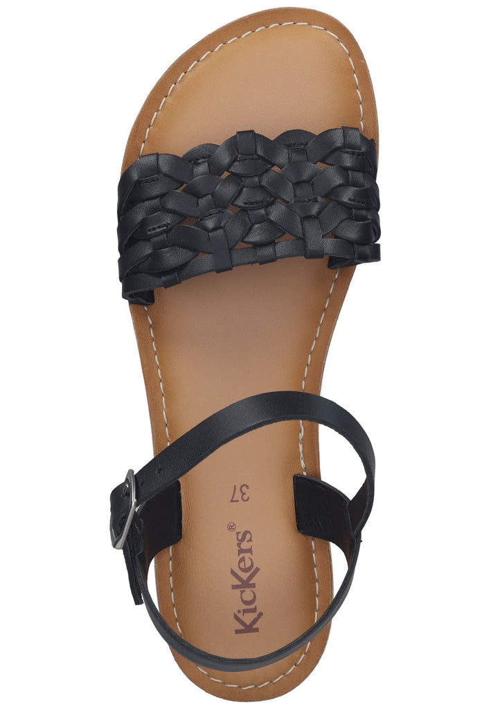 Kickers Sandalen Leder Schwarz - surf4shoes